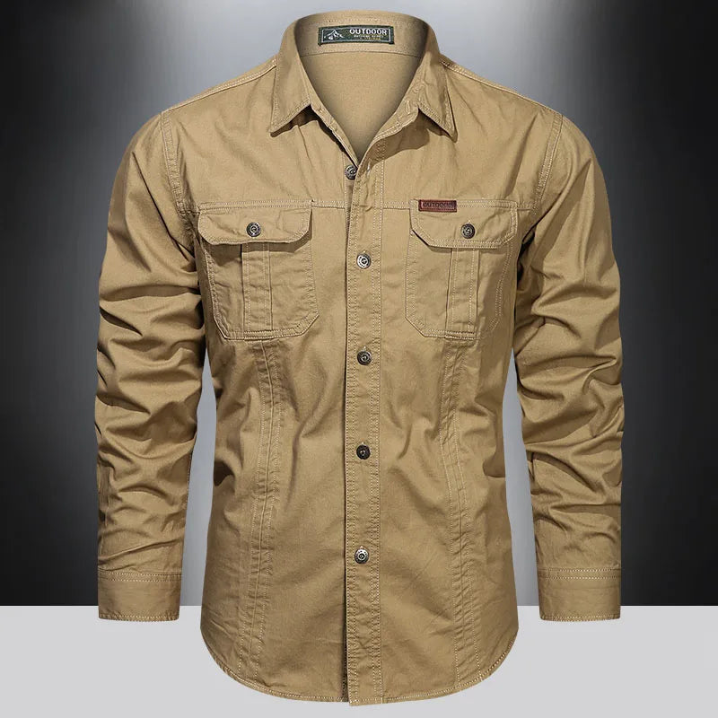 2023 Spring Shirts Men Long Sleeve Casual Cotton Shirt High Quality