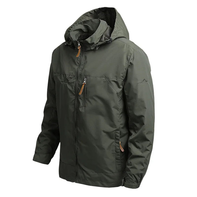 Windbreaker Men Tactical Jacket Waterproof Outdoor Hooded Coat Sports