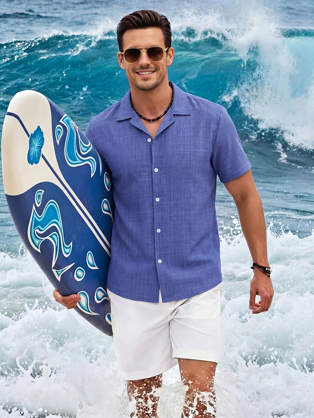 Summer New Linen-Style Beach Vacation Outdoor Leisure Quality Cuban