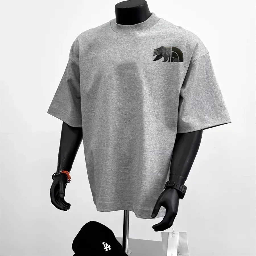 Trendy Brand Pure Cotton Short-sleeved T-shirt The Same Half-sleeved
