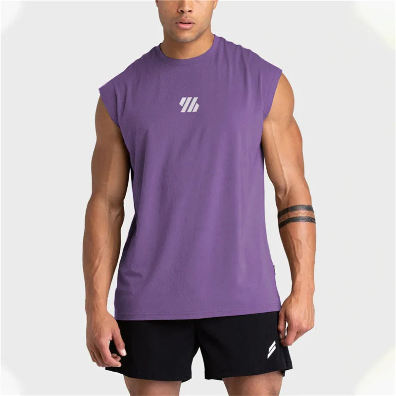 2024 Summer new Gym Vest Men Bodybuilding Sleeveless Sports Tank Top