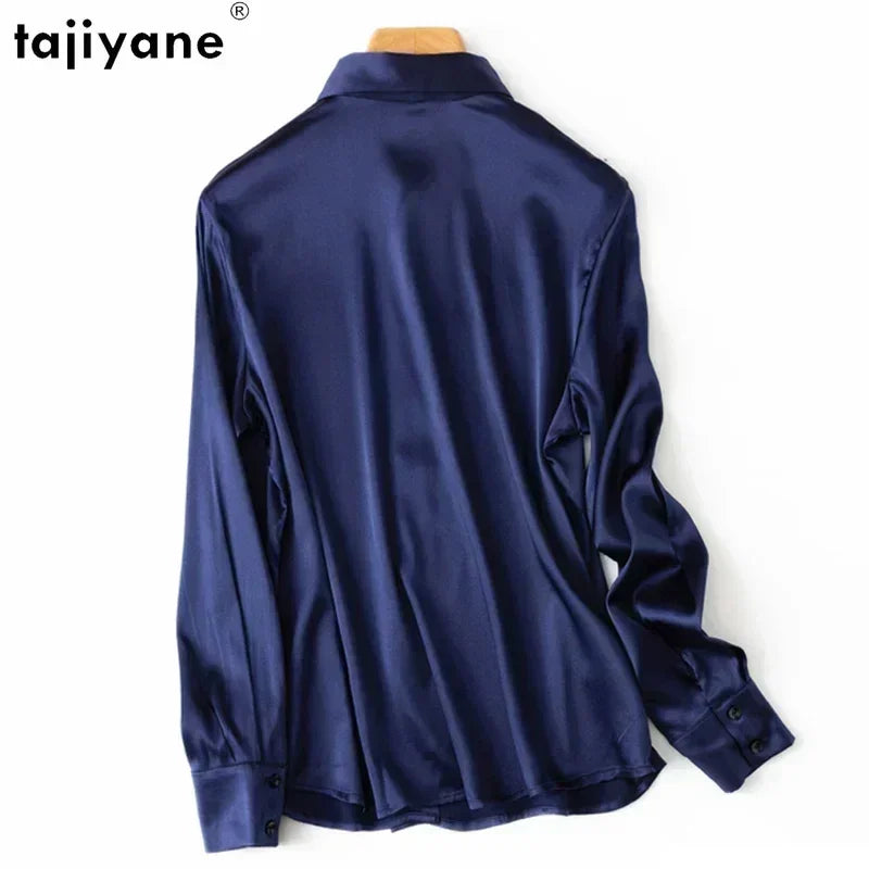 Tajiyane Women's 93% Mulberry Silk 7% Spandex 19 momme satin Silk