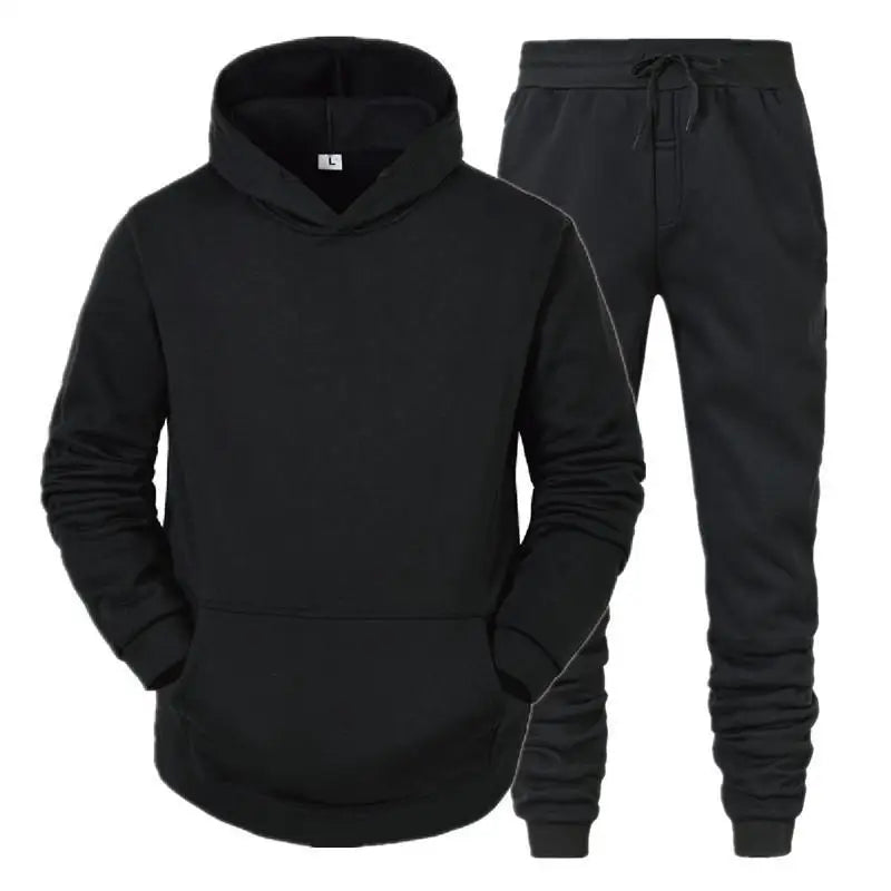 Men Sportswear Sweater Suit Hoodies + Pants Sports Clothing Spring