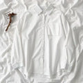 Japanese Style Loose Long Sleeve White Shirts Women Preppy Style