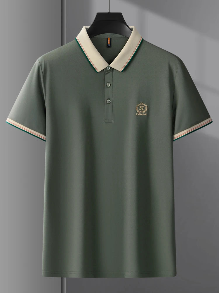 Paul's summer short sleeved T-shirt for men with a fitted collar and