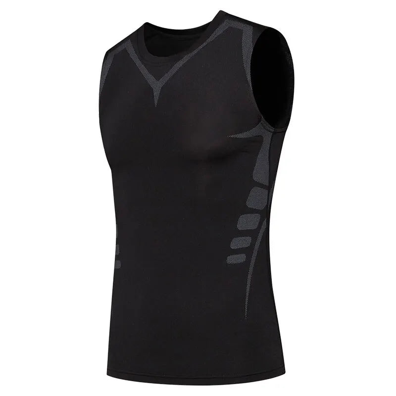 Sports Vest Men's Running Short-sleeved Quick-drying Sleeveless Ice