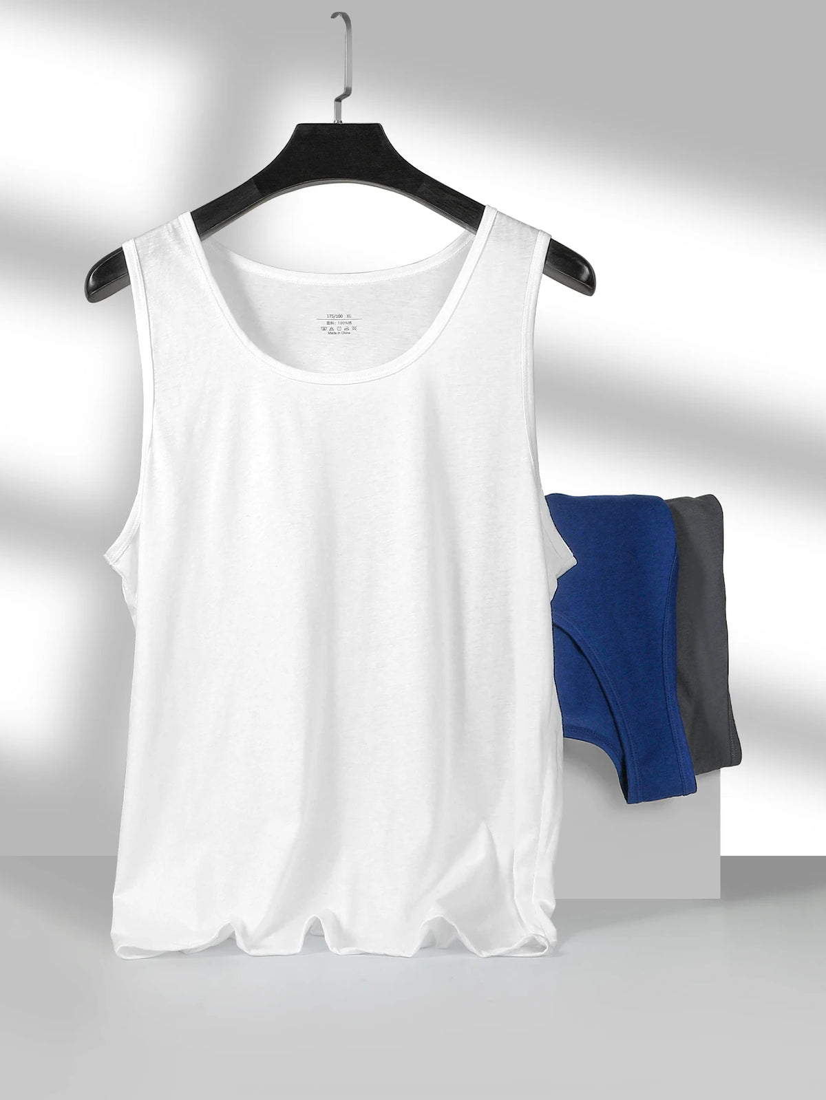 Men's pure cotton vest breathable slim youth sports foundation hurdle