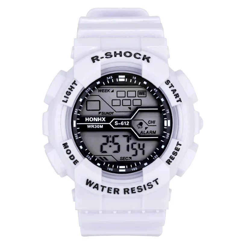Men's Digital Electronic Watch Sports Glow 55mm Large Dial Watch