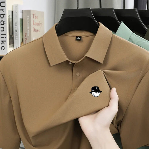 Summer Ice Silk Short Sleeve Men's Golf Brand new Polo Shirt Fashion