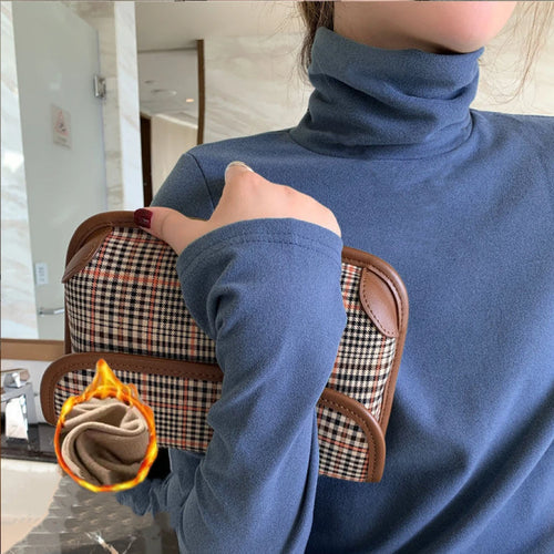 1pcs Women Autumn Winter Thickening Warm Long-sleeved T-shirt Pile
