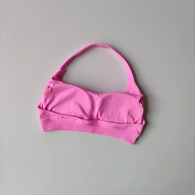 Shockproof Seamless Sexy Padded Athletic Sport Bra Women Backless