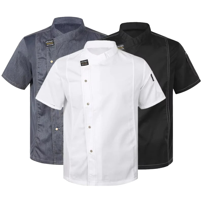 Men Head Chef Food service Kitchen Cooking Costume Pizzaiolo Cook