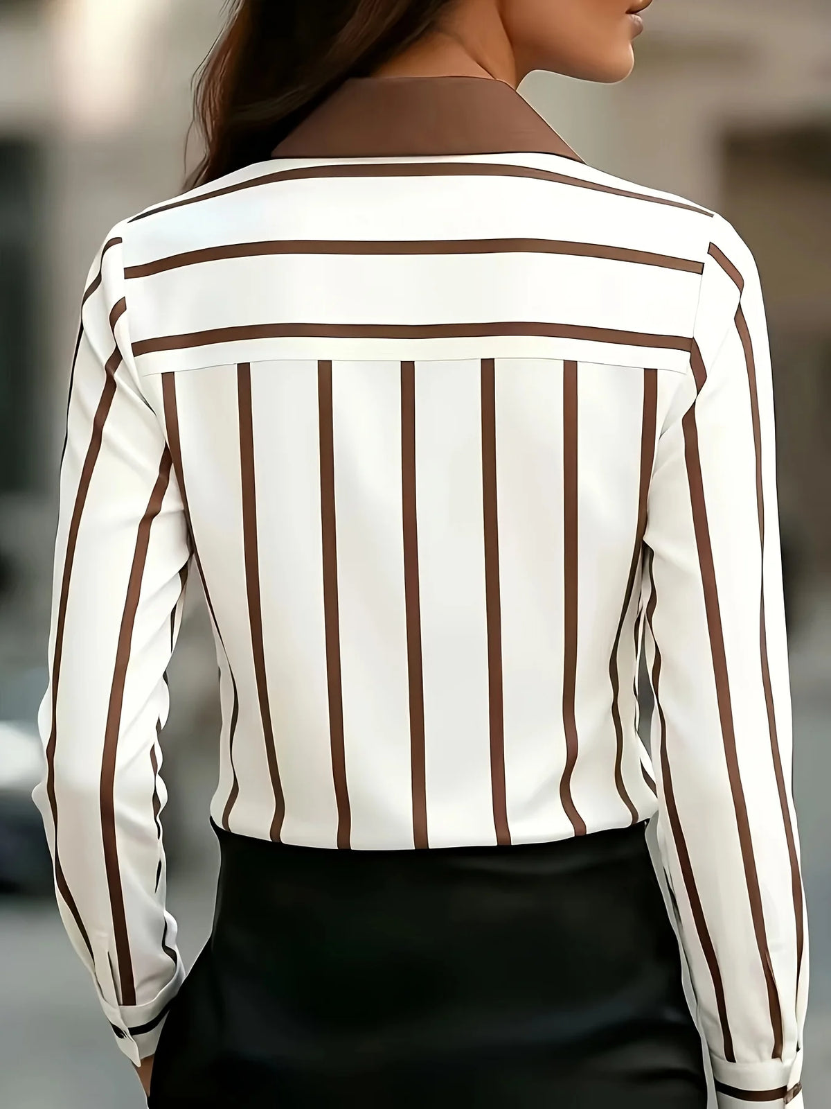 Temperament Loose Woman Shirt Fashion Casual Blouse Elegant Long
