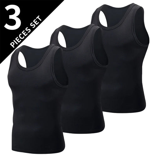 1/3 Piece Men's Four Seasons Black And White Classic Color Basic Vest