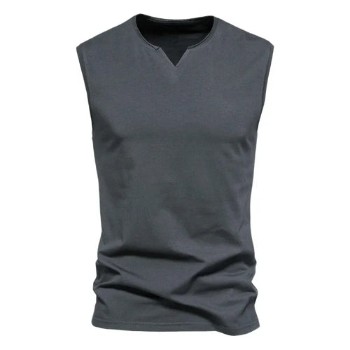 Summer Mens V-neck Tank Tops Athletic Jogging Gym TShirts Loose Vest