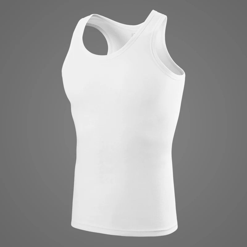 1/3 Piece Men's Four Season Solid Color Plus Size Vest Comfortable