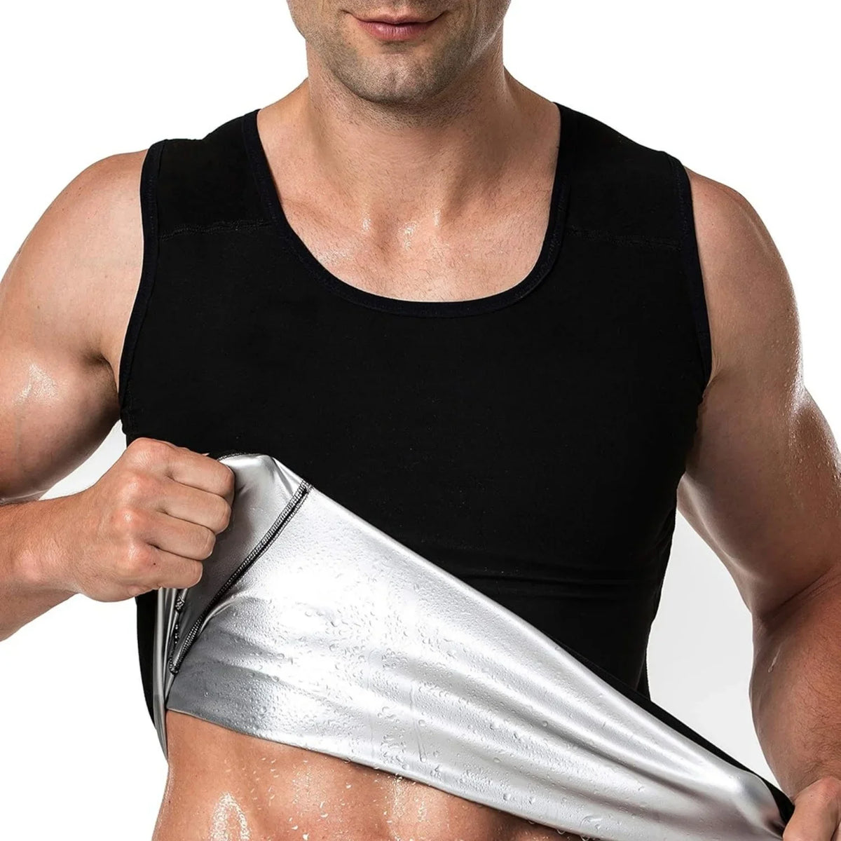 1PC Sauna Shirt for Men, Short Sleeve Sauna Sweat Body Shaper Mens