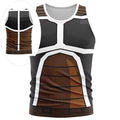 2026 Summer Dragon Ball Saiyan Armor Cosplay Tank Top, 3D Print Retro