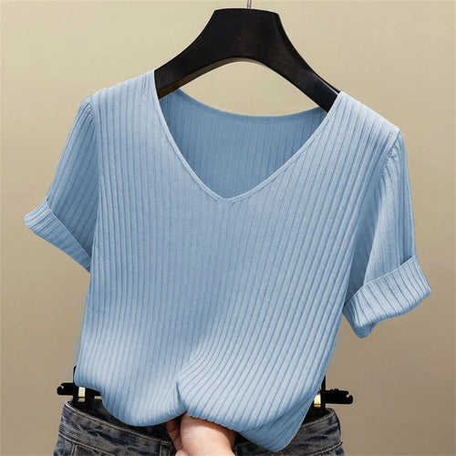 2024 Summer Blouse Women Blusas Mujer De Moda Verano Short Sleeve