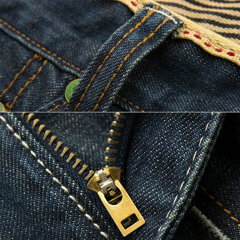 2025 Casual Jeans Men Business Straight Jeans Stretch Denim Pants