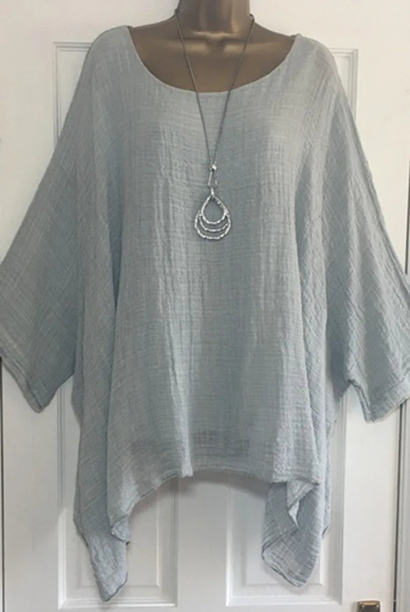 2023 Autumn Womens Clothing Fashion Batwing Sleeve Solid Color Loose