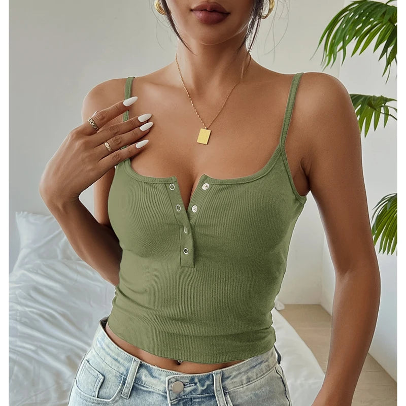 One Piece Summer Tops Women's Vest Cropped Corset Korean Suspenders