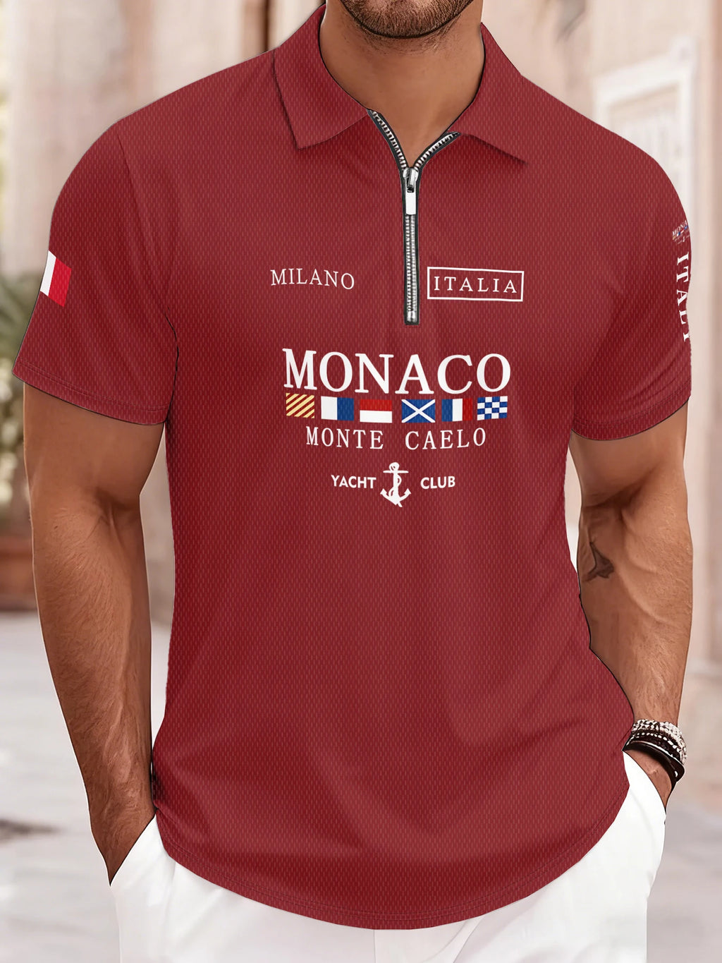 2026 Summer Men's Polo Shirt with Letter Print Breathable Lightweight