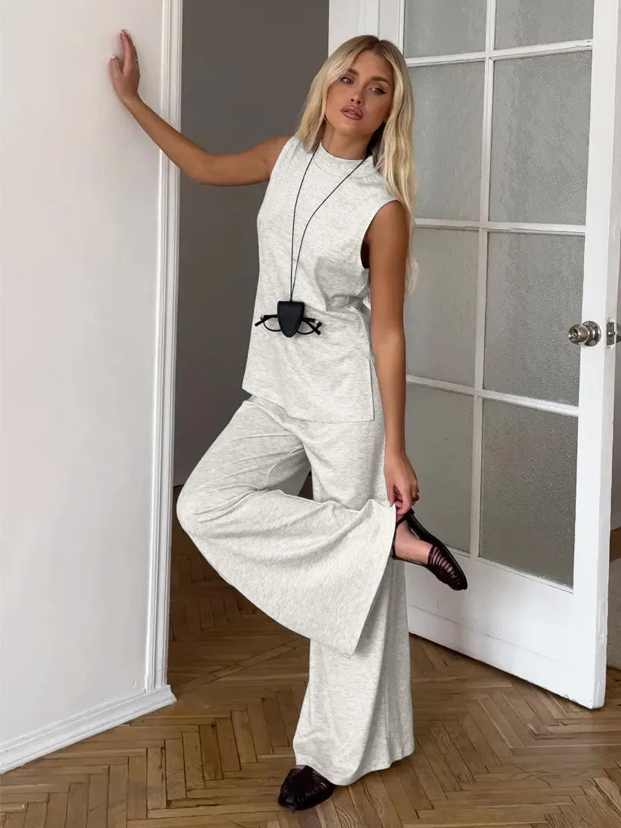 Bornladies Spring Summer New Women's Tank Top Pants Set Ladies