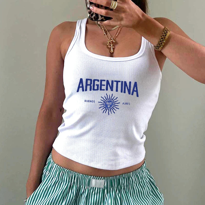 Aesthetic Harajuku Y2k Clothes Vintage Sleeveless Tank Top Argentina