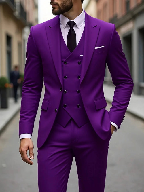 Classic Wedding Tuxedos Slim Fit Bridegroom For Men 3 Pieces Groomsmen