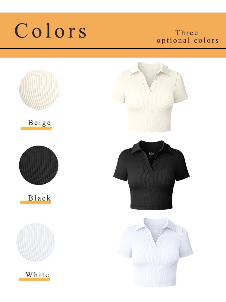 Women's T Shirt Sexy Short Sleeved Polo Shirt Casual Sports Tennis