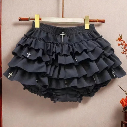 Women Shirts Black Short Sleeve Collared Button Down Blouse Tops