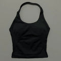 Sports Halter Top Women Seamless Yoga Breathable Elastic Tank Vest