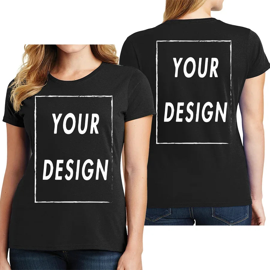 UE Size Custom Team T-shirt for Women, Add Your Own Design in Front