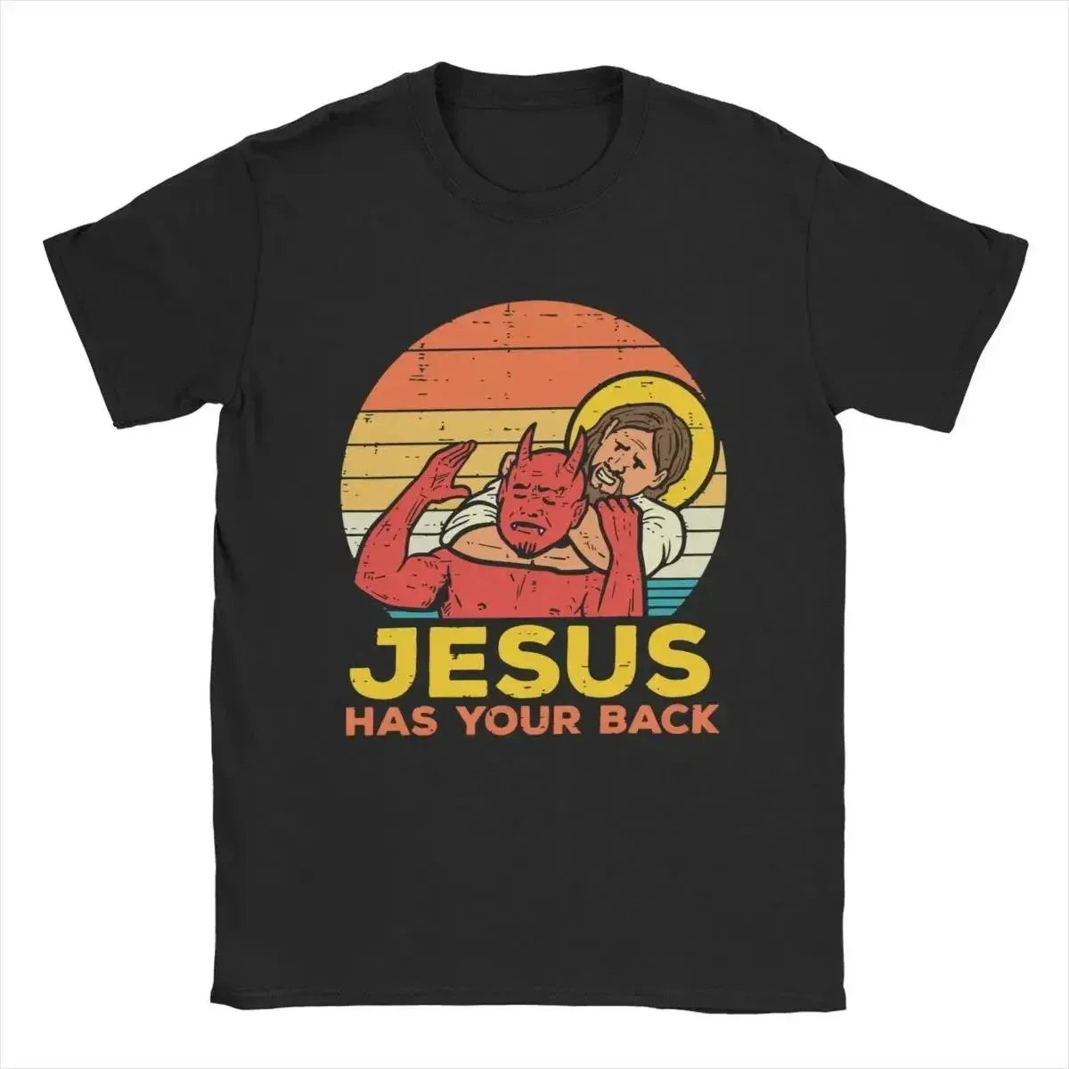 Jesus Has Your Back Jiu Jitsu Retro Christian T Shirts Women and