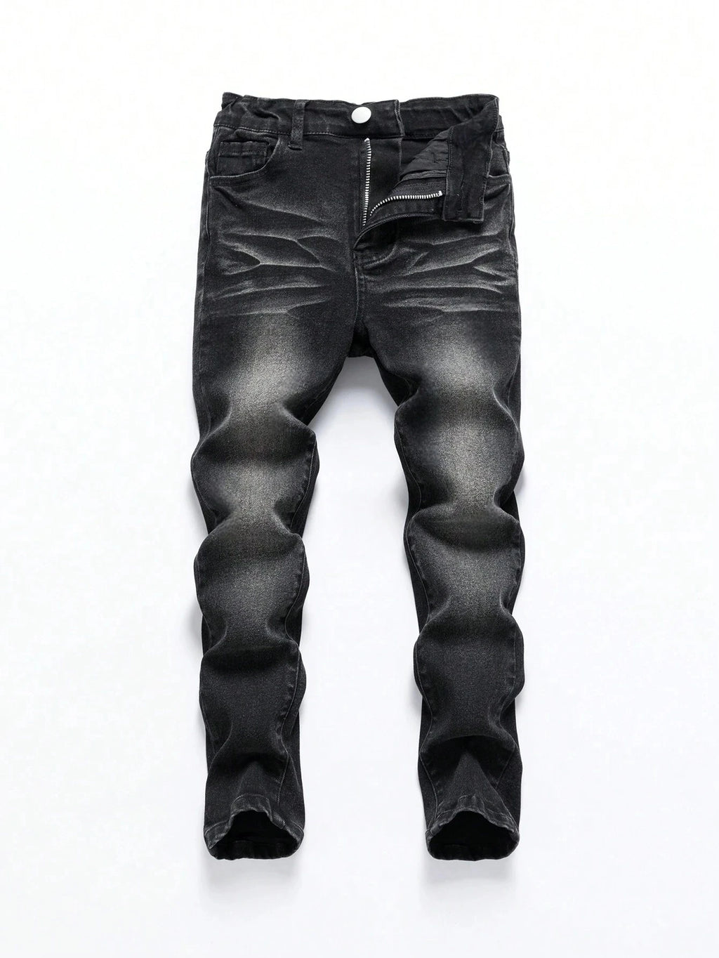 1-Piece Men's All-Season Snowflake Washed Fashion Jeans, Stretchy