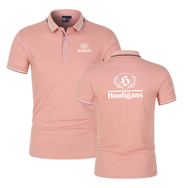 2026 Men'S New Summer Hooligans Polo Hot Sale Fashion Breathable Polos