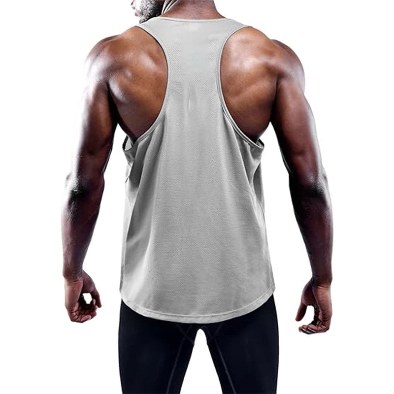 Running Tank Top Men Summer Sport Gym Vest Quick Dry Training Tanktop