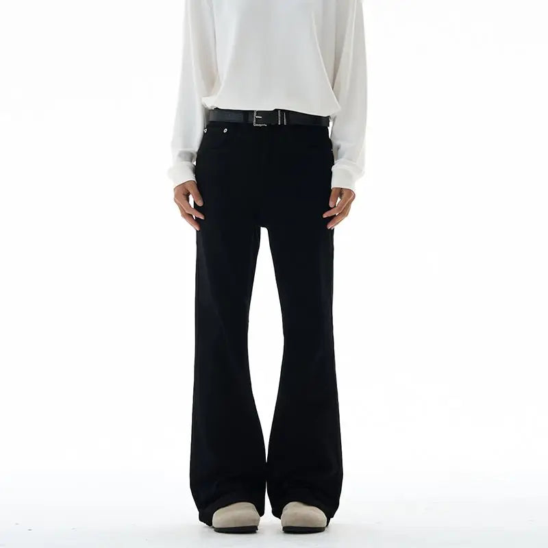 Fashion Men's Vintage Disco Flared Pants Solid Stretch Slim Fit