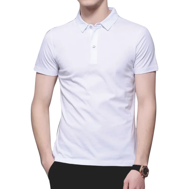 Summer Solid Color Outdoor Casual Lapel Short-sleeve Daily Business