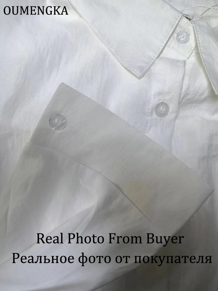 Women Minimalist Loose Tops Fashion Summer Thin Cotton Linen White
