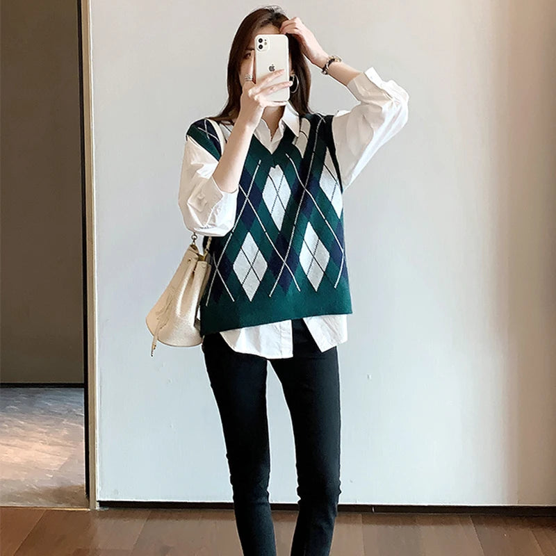 White Blouse Ladies' 2023 Autumn's new Korean-style Long-sleeved