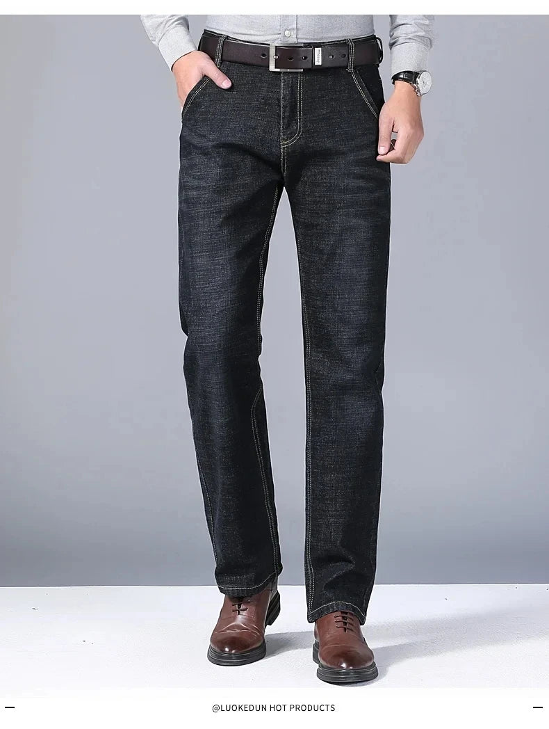 025 New Streetwear Loose Jeans Men Korean Style Fashion Loose Straight