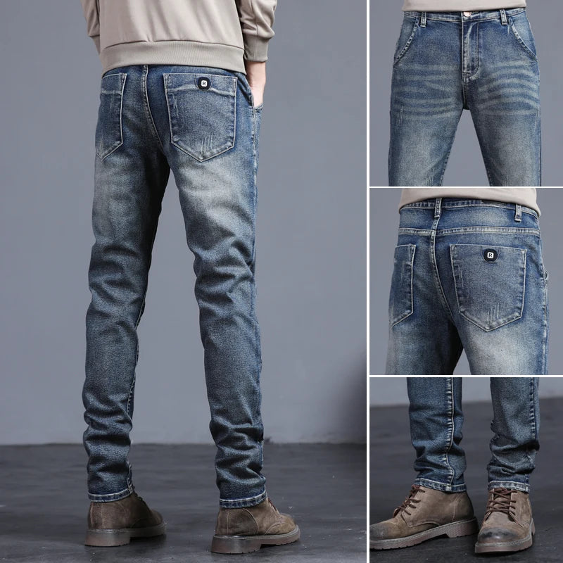 2026 Spring New Jeans Men's Slim Fit Straight Pants ClassicTrendy