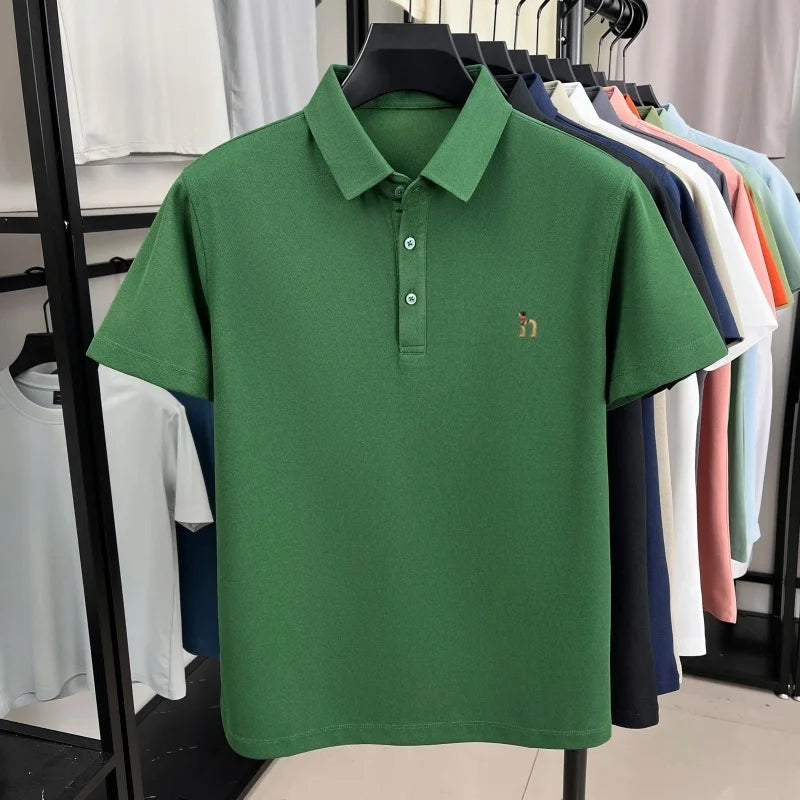 Light luxury brand short sleeve men's polo shirt new Korean style