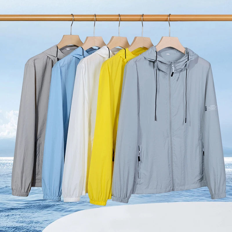 2023 Summer Hooded Jacket Men Women Sun Protection Clothing Fishing