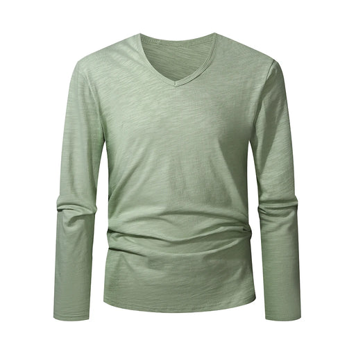 100% Cotton Men T Shirt Long Sleeve High Quality Male Tshirt Casual