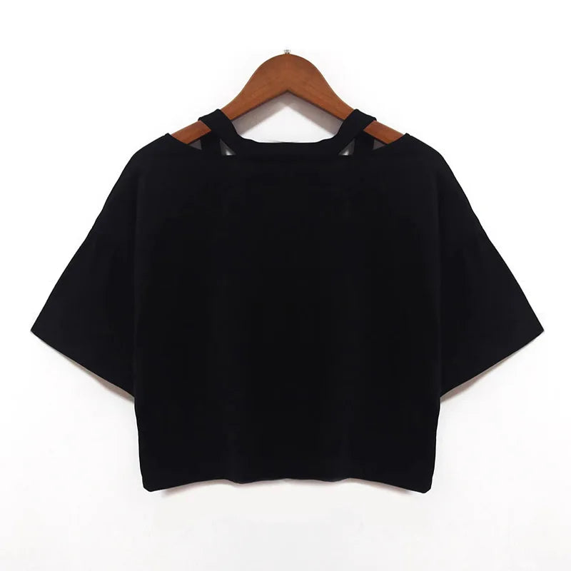 Sexy Cropped T Shirt for Women with Smile Lettre Print Y2k Crop Tops