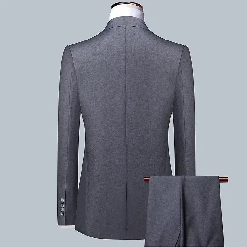 Suit Boutique Men's Fashion Business (Blazer+ Vest + Trousers)