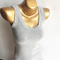 Summer Wide Shoulder Straps Slim Fit White Tank Top Sexy Low Cut